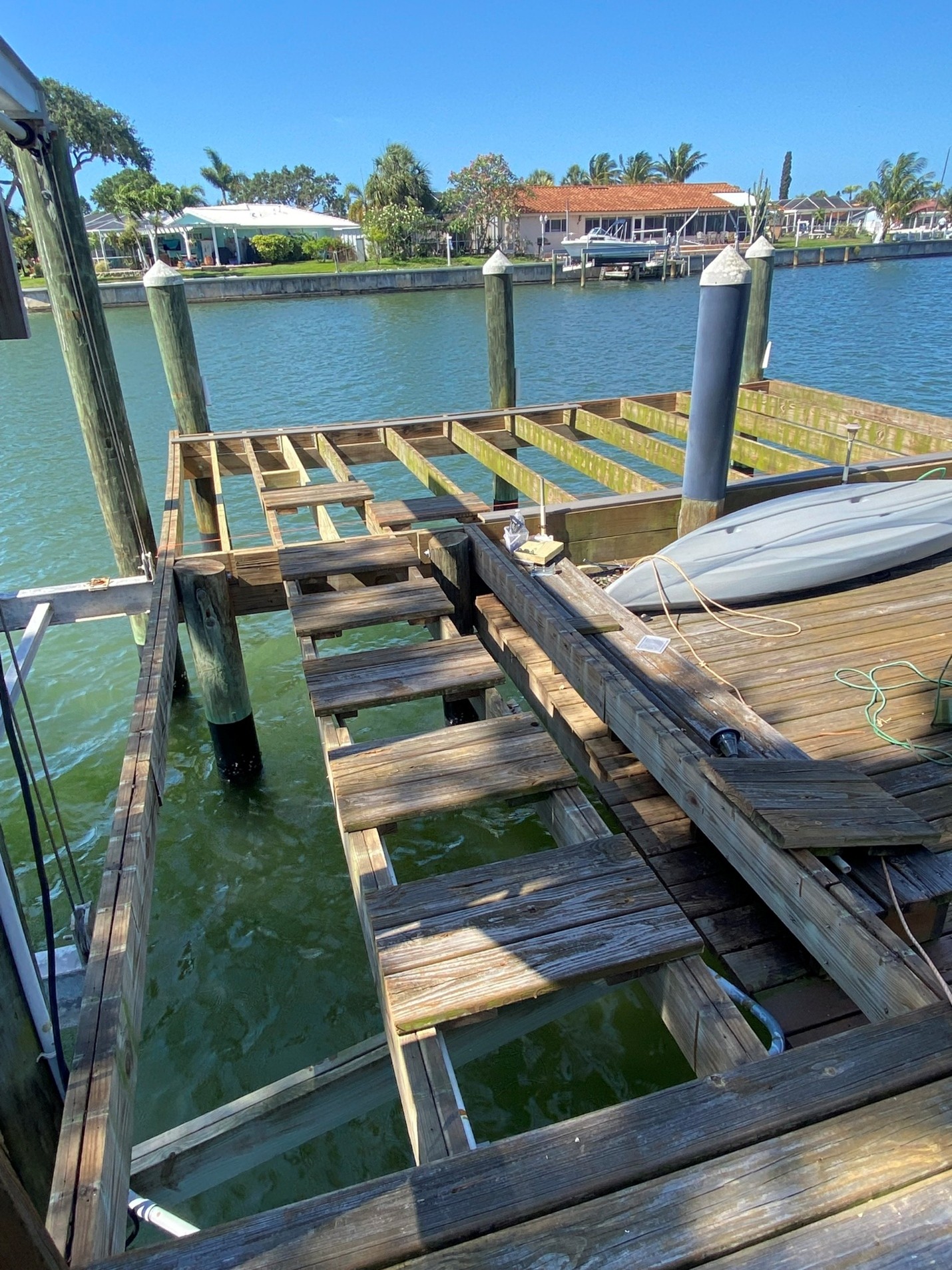 Before renovation - Original dock condition